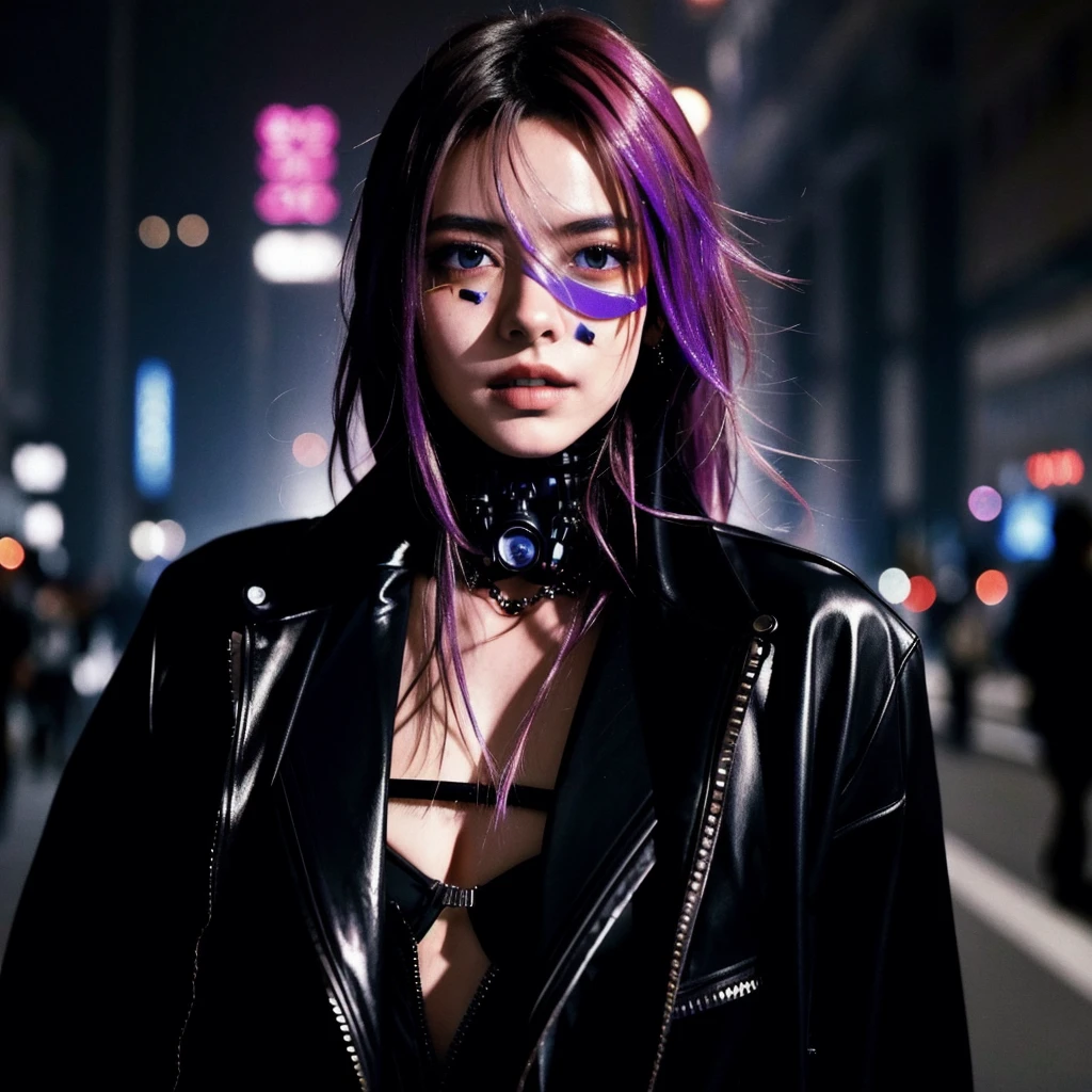 フェイスペイントをしたサイボーグのBeauty, whole body, cyber punk, Fashion Model, Beauty, Francis Bacon's painting style