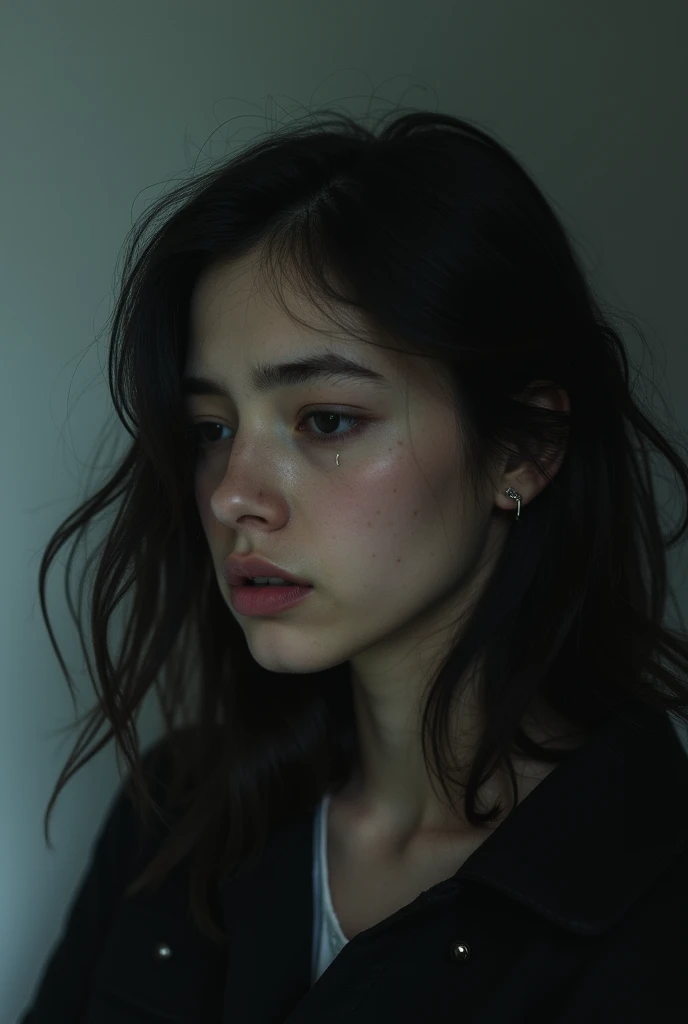 portrait of 1girl by Bill Henson,depressed,tears,streaming tears,ruins,shadows,dramatic lighting,sunset,
contemporary,dark,expressionism,dystopia,industrial,<lora:add_detail:1>,<lora:MengX girl_Mix_V40:0.8>,