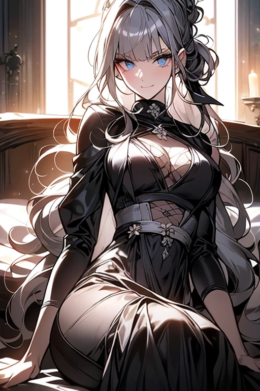 anime: style image of a woman wearing a navel corset dress in dress, cute anime waifu with a nice dress add_detail:1, seductive anime girl, , cushart krenz art key women, from the video game azur lane, Azure Lane Style, anime girl in a black dress, trend on artstation pixiv, intense red pupils add_detail:1, White hair, good figure add_detail:1, sitting on a french ledge add_detail:1, vist body asoleto, barefoot, beautiful feet add_detail:1, small breasts, lolita add_detail:1