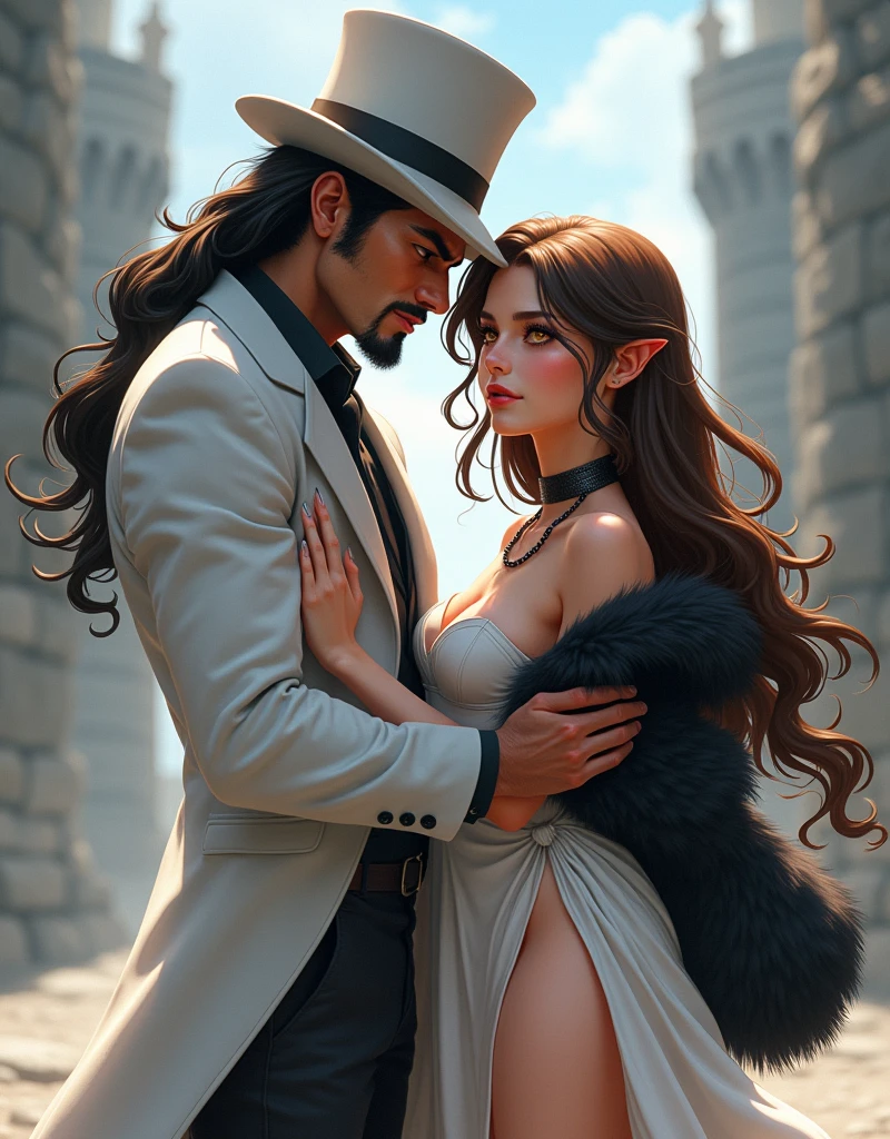 (ClueAnaPaulo:1), (melhor qualidade, obra-prima), casal jovem em pose, Particle, vento, flor, parte superior do corpo, fundo simples, olhando para o espectador, medium curly red hair blown by the wind, olhos verdes, pele escura, galaxy, retroiluminado, rimlight, bela obra de arte, perfect compositio, raudha athif, (Ana em destaque, vestindo um elegante vestido com um toque sensual), (Paulo ao lado, with an air of mystery), (elemento misterioso na imagem), (Enigmatic title symbol), (fundo com detalhes intrigantes), (intriguing expressions), (gradiente sutil), (Symbolic Elements), (realistic depiction), (Enigmatic narrative), (Enigmatic emotions), (imagem intrigante do casal), (Mystery in the air), (clima de descobertas), (detalhes bem aplicados), (efeitos sutis), (Artistic realism), (imagem com impacto emocional), (tipografia elegante), (title: "Pai Virgem aos 23 Anos"), (Subtitle: "A Love Story and Riddles"), (detalhes de Paulo: homem de 19 anos, alto, bonito, cabelo social, barba bem feita), (Incredible and spectacular scenes), (alta qualidade), (detalhado), (fantasia), "purple plasma brain, corpo de plasma roxo, realista, melhor qualidade, 4K, flores presas em bolhas no topo realista, (cute teen and beautiful girl hugging), retrato de corpo inteiro", qualidade de imagem (3D rendering effect), detalhes requintados.