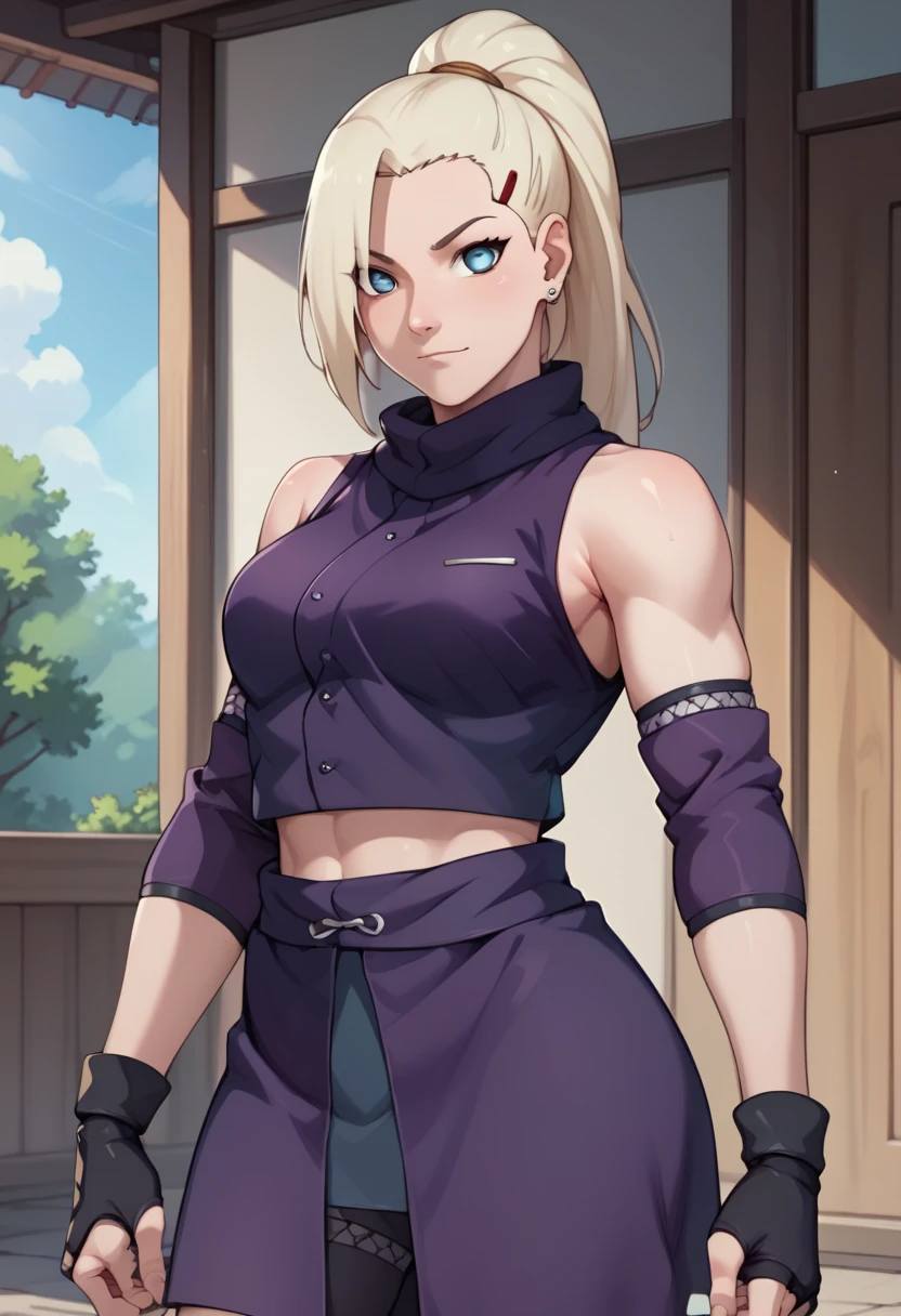 Woman  
ino  Yamanaka ,NSFW-SFW , ninja outfit but take it off,