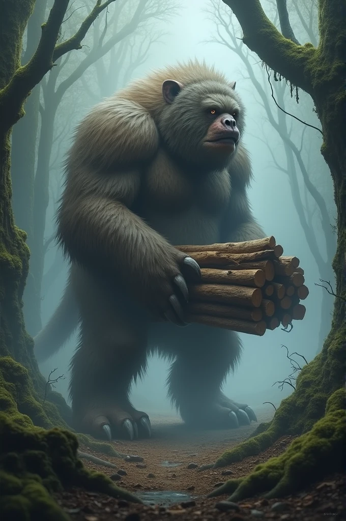 Sasquatch riding a rug