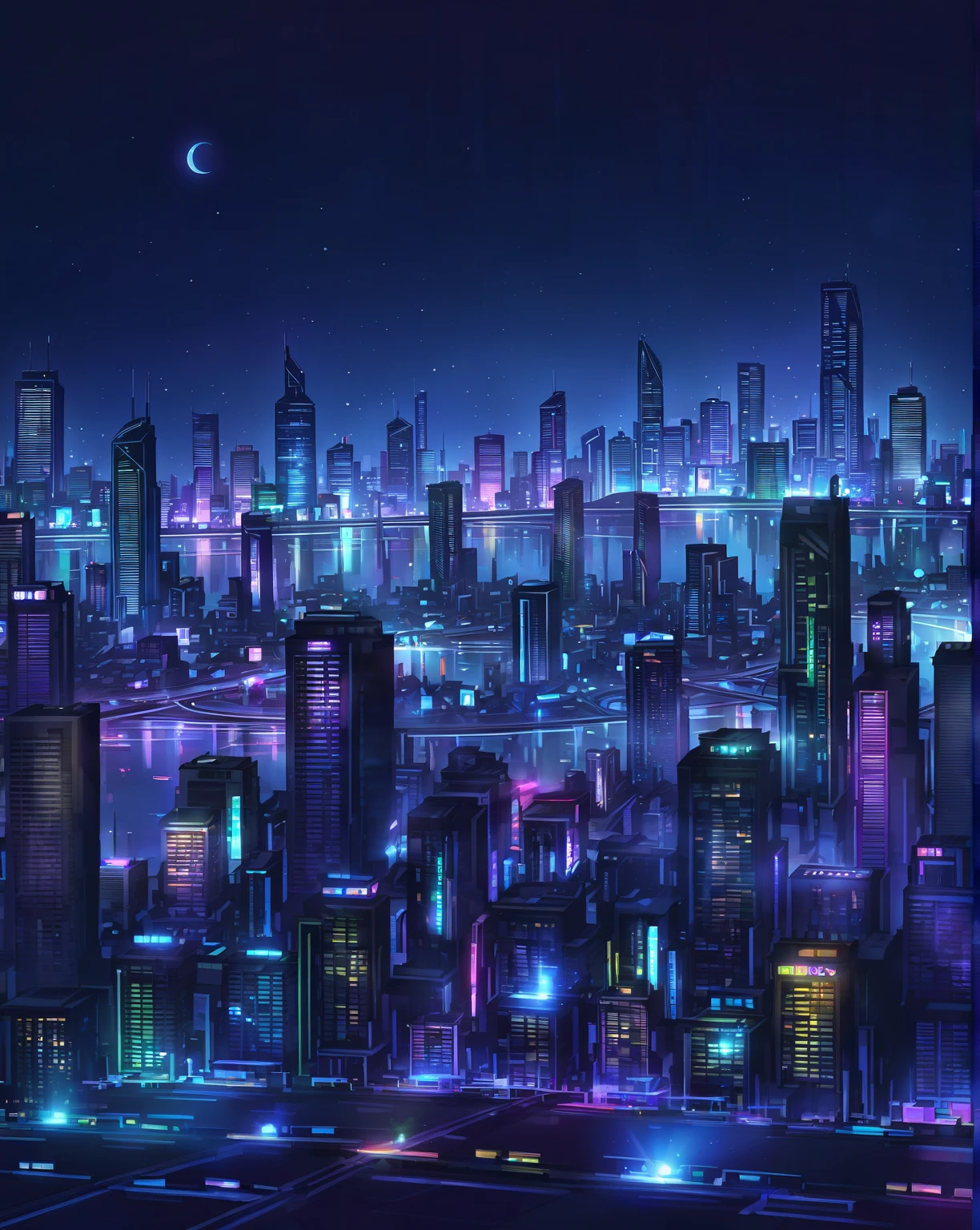 background only night city