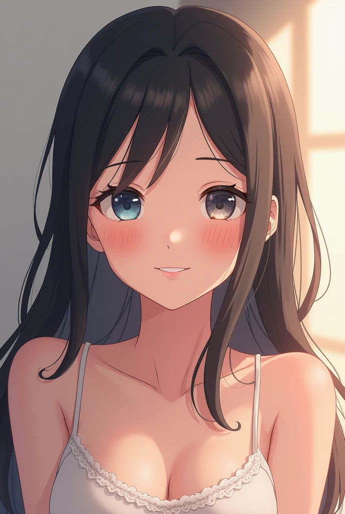 ((masterpiece)), ((best quality)), (ultra-detailed), a cute girl, 1girl, solo, nude00, ((beautiful eyes)), smile,on the bed,