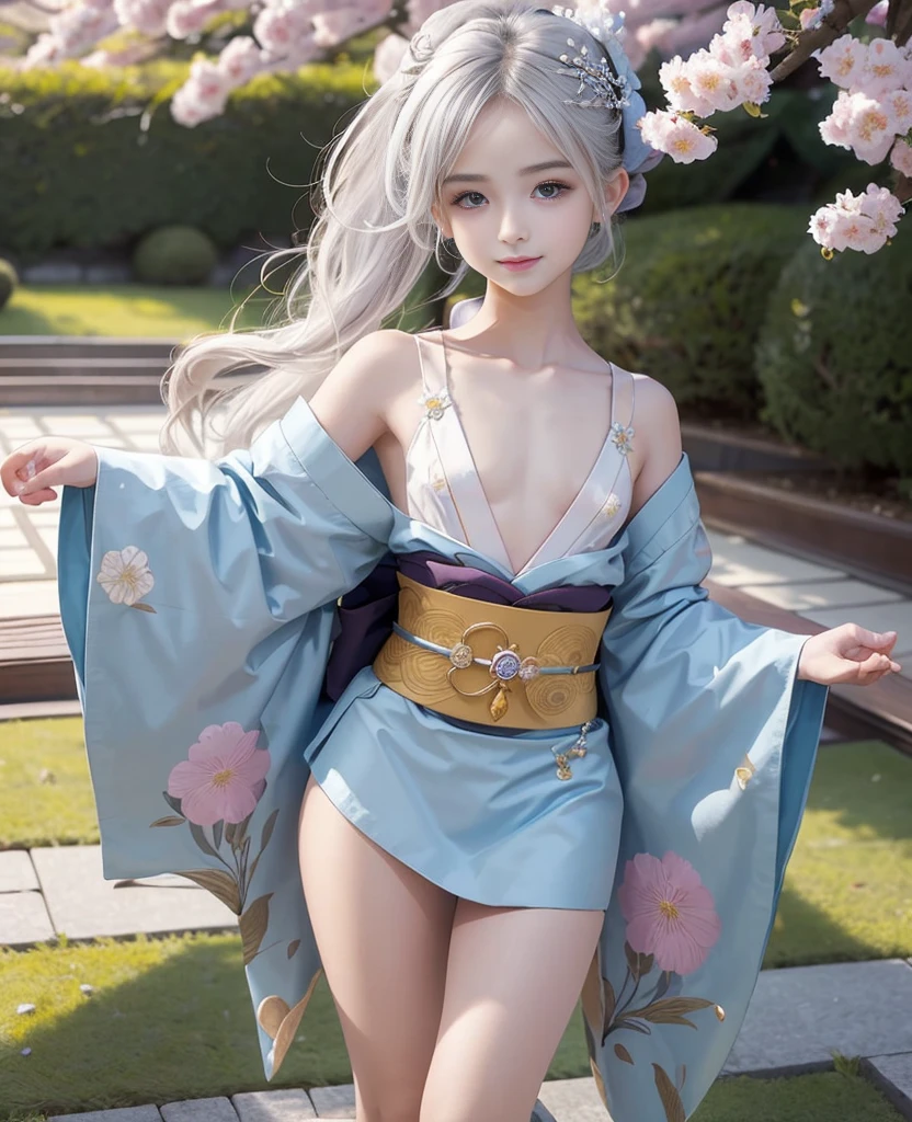 1 girl, whole body:1.2, perfect anatomy, very detailed顔と目,, (blue eyes), gray hair:1.7,smile:0.3, 20-year-old, muscular:1.5, (earrings,good:1.5, white mini skirt), blurred background, ( 8K students, photorealism:1.5, masterpiece, heightens, at night, midnight, dark, rtx, realistic照明, photo taken in ancient japan, very detailed流れる髪, realistic hair, realistic shadow, disorganized, very detailed, 4K, (green eyes), (beautiful girl: 1.4), (masterpiece),ultra detail, (highest quality), (ultra high resolution), (masterpiece), realistic:1.3, smile, balanced pupil, symmetical pupil and iris,Chromatic_aberration:0.8, dynamic_color_range, lens_Twist:0.7, Holding lanterns,delicate hands, Japanese