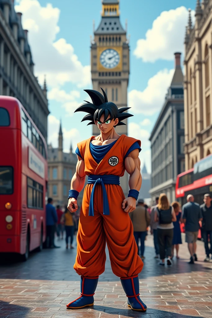 Goku on the streets of London 