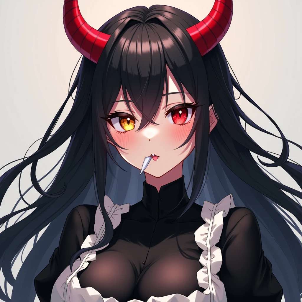 (8K, Best Quality, masutepiece:1.2)、超A high resolution、((((1boy,penis,fellatio)))、16-year-old woman、detailed face、deep detailed eyes、bitch、((stick out a long tongue))、long black hair, Red Eye, lingerie, sexy for, H cup,Side bangs, Detailed body, succubus、devil, (demonic horns), In a dream、goddess outfit,bewitching,fantasy,beautiful and attractive,Devil Tales, Bat Wings, Night view outside the window,shoot from above、独奏、messy room