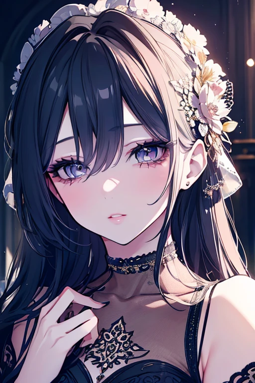 Two-dimensional girl enjoying flowers、Perfect Anatomy