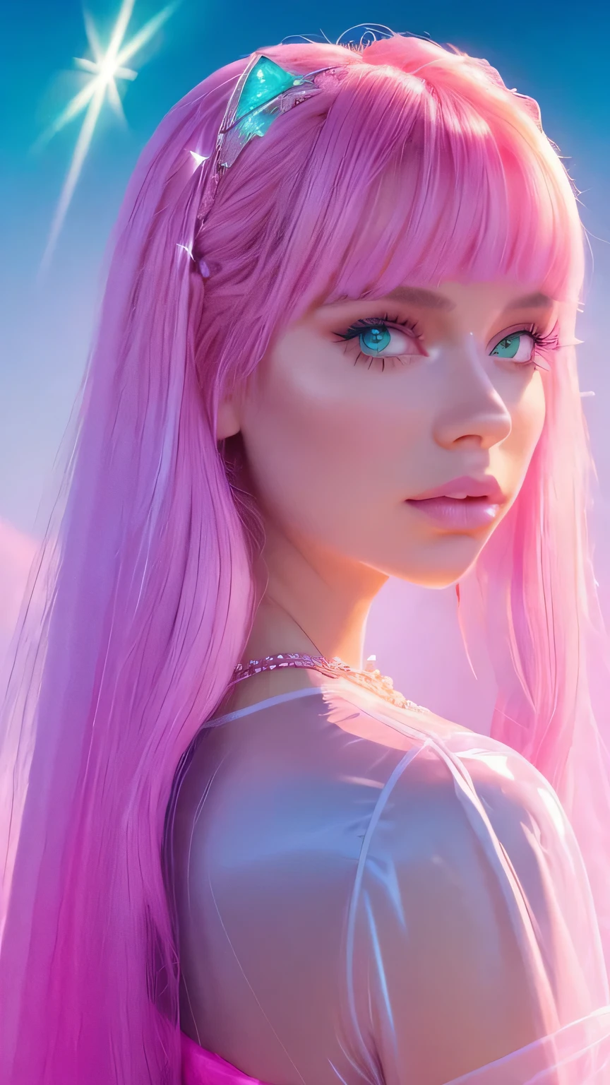 (8K, Raw photography, top-quality, masterpiece :1.3), (cute girl in a open shiny puffer with short sleeves :1.3),
(small perky breasts, extremely detailed face, beautiful detailed eyes, beautiful detailed lips :1.3),
(LAYING ON on the bed in a spaceship :1.3) (short colored pixie hair :1.3), (small perky breasts :1.3) LINGERIE, BARE SHOULDERS
sharp focus on face, beautiful face, perfect face. vivid colours.