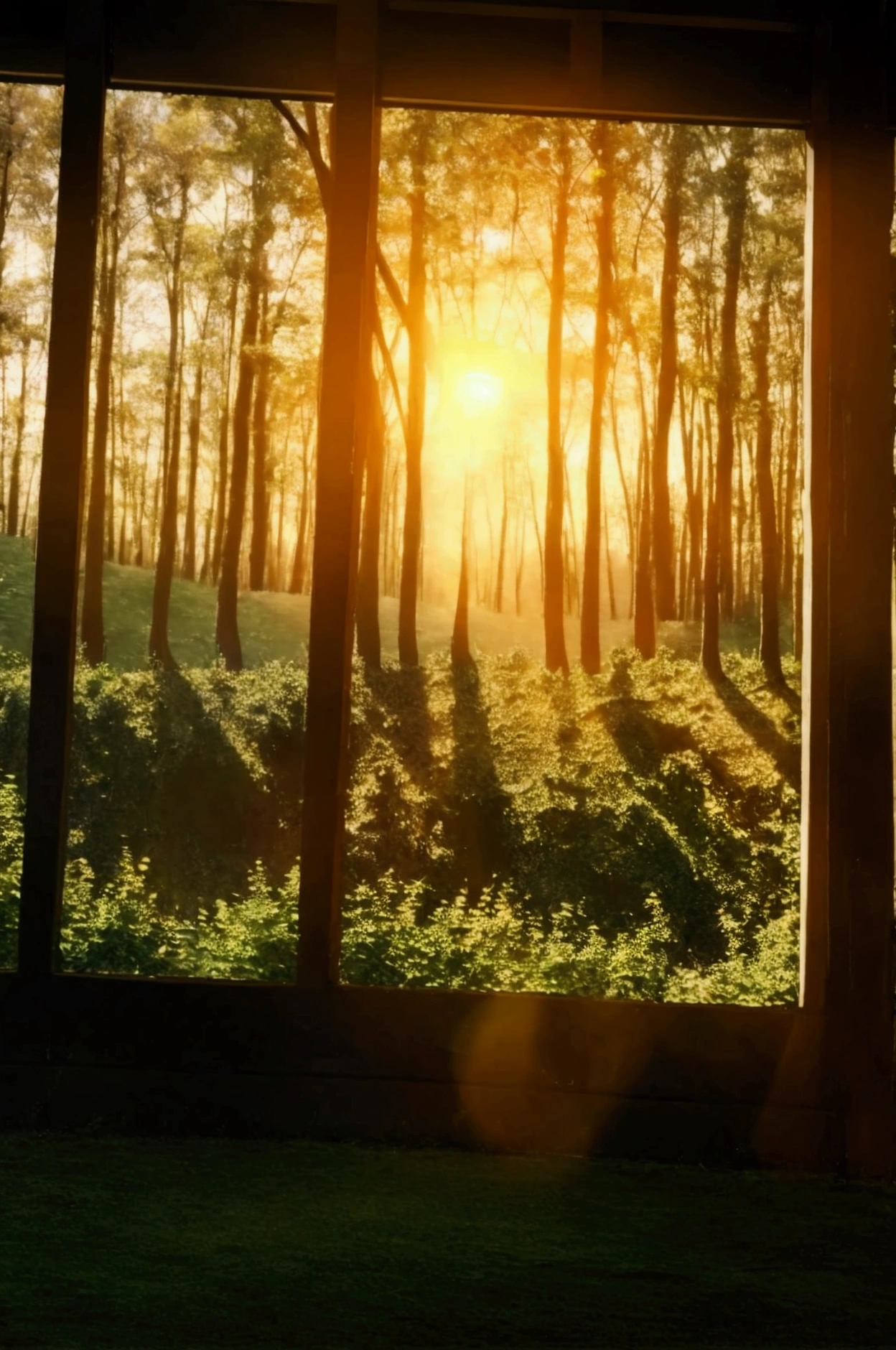 full hd, alta calidad resunución, forest,sunrise,Evening, plants, sun