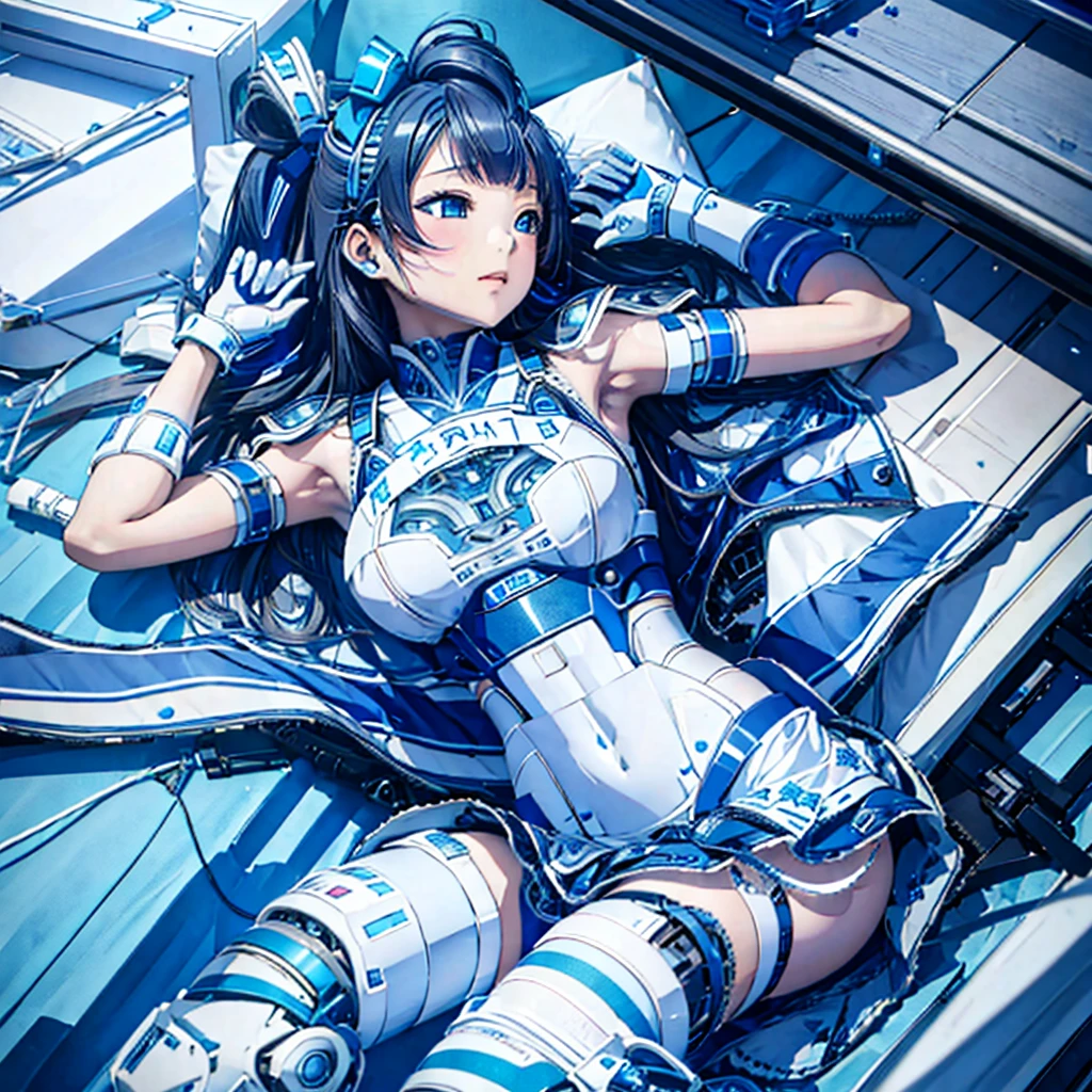1girl in, embarassed face, Shiny skin, Best Quality, masutepiece, Detailed beautiful face and eyes,爆乳、See-through lingerie with small area, Sailor Mercury, Cowboy Shot、large full breasts、Spread your legs apart,funk,Elongated,鎖骨,groin,Take off your underwear,Glowing skin,Sweaty skin,Works of masters,The highest image quality,hightquality,high detal,超A high resolution,8K分辨率,perfect hand,Full body photo,Exquisite facial features,perfect face,(真实感:1.4),(Front Focus),Surrealist portraits of women by David Hockney and Alphonse Mucha,((ultra gigantic tits))、( Big breasts exposing cleavage)、((enchanting posture))、Fantasyart,,Photographic realism,动态照明,art stations,poster for,Volumetriclighting,The details on the face are particularly rich.,((Colossal tits))、Sexy thighs,exposing the abdomen ,Chest 1 Girl, In the darkness of the night,
