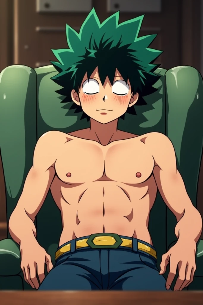 Highres, Masterpiece, Best quality at best,Best Quality,hight quality, hight detailed, anime style, (1 boy), asta、Allback、Men with short hair, (showing his muscle), (shirtless, topless, bare chest), without cloth, lying on bed
