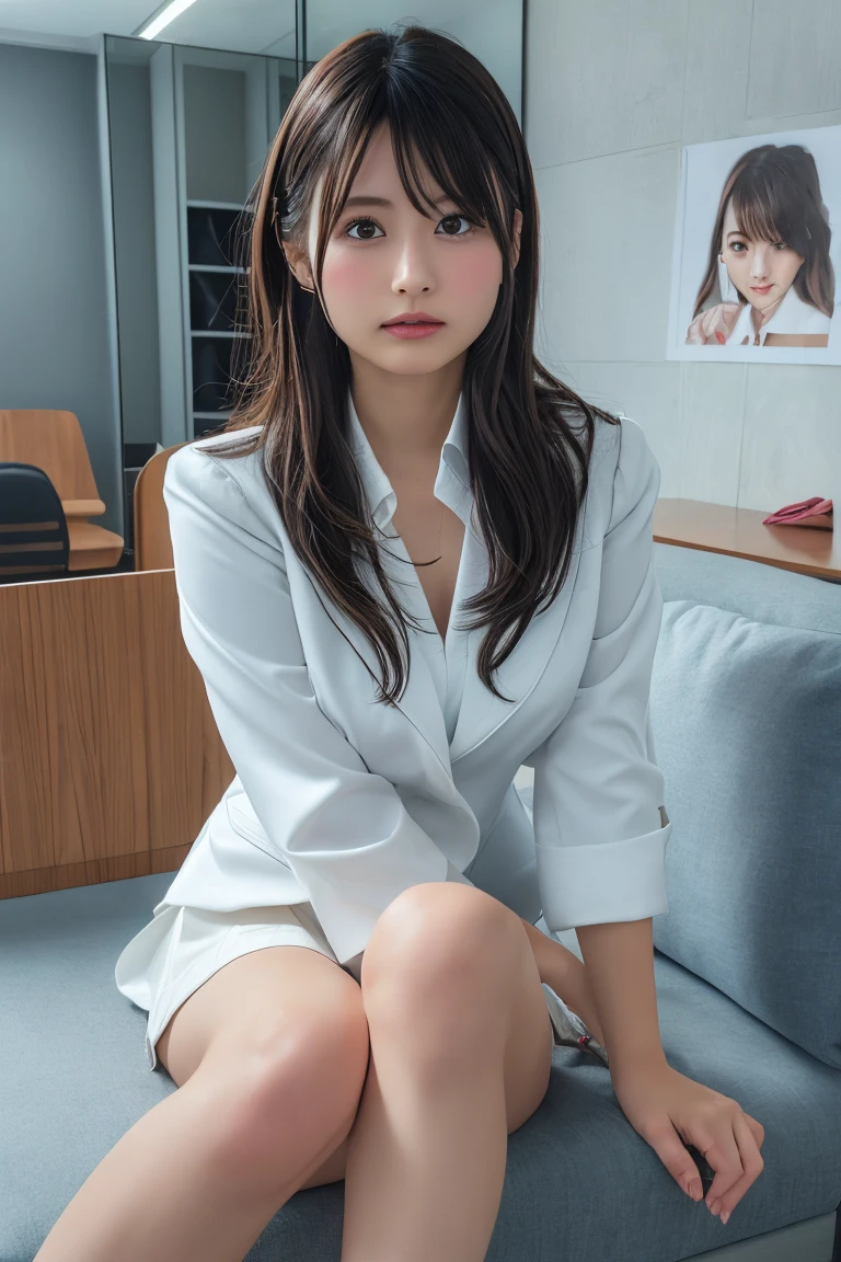 (1girl), (18-year-old White Caucasian girl), (blonde hair), (brown eyes), (small nose), (eye liners), (small busts: 1.7), close-up, looking at the viewer, upper body, body hair, photo-realistic, (wide cleavage gap: 1.3), (upper breasts), 4k RAW photo, hi-resolution, (pitch black background)