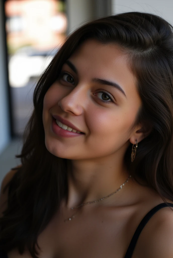 a girl smiling
