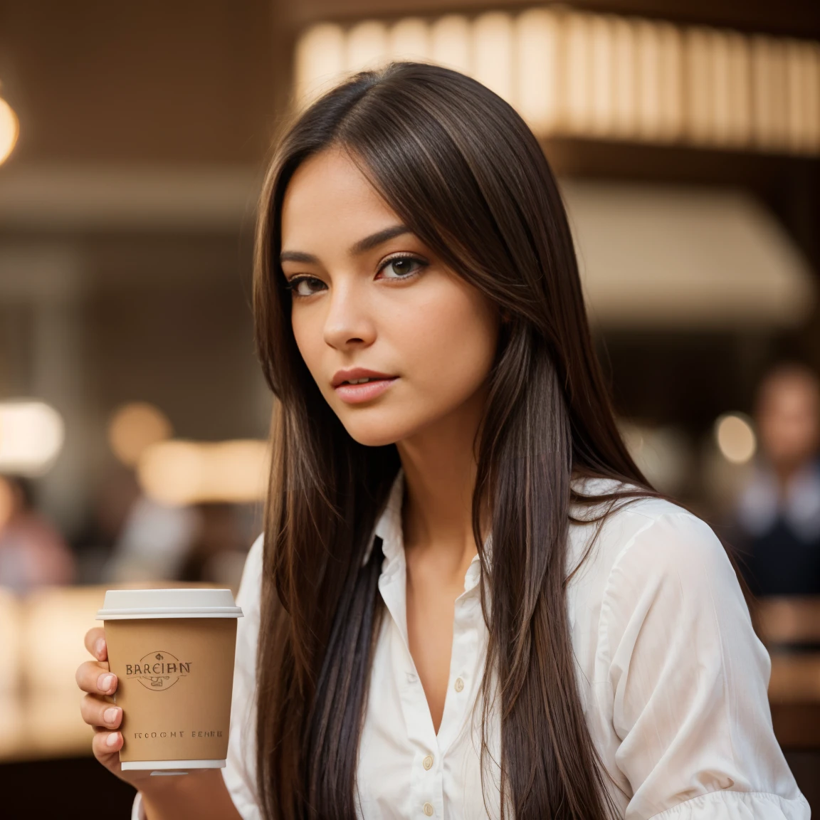 black model drinking coffee in an artistic way