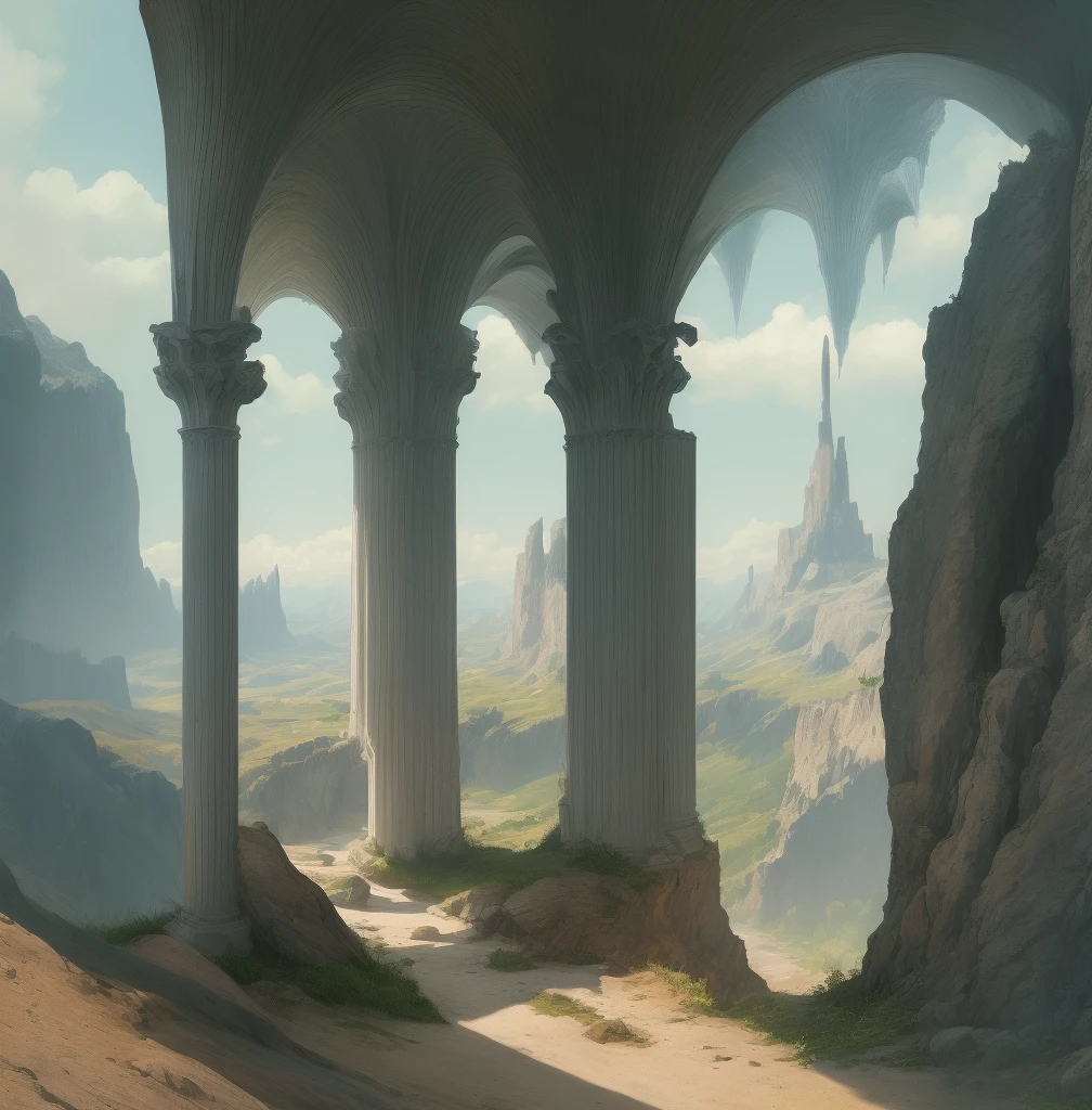 Paysage psychédélique comique