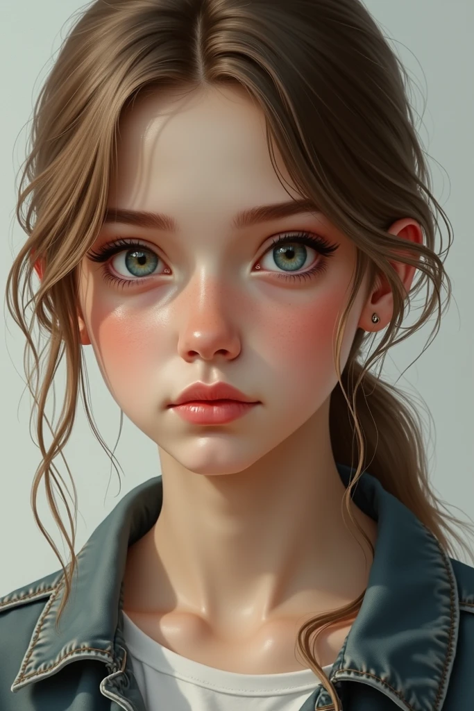 Harry Potter character straight brown hair, brown eyes with blue speckles , countless freckles and is in Ravenclaw teenage girl 