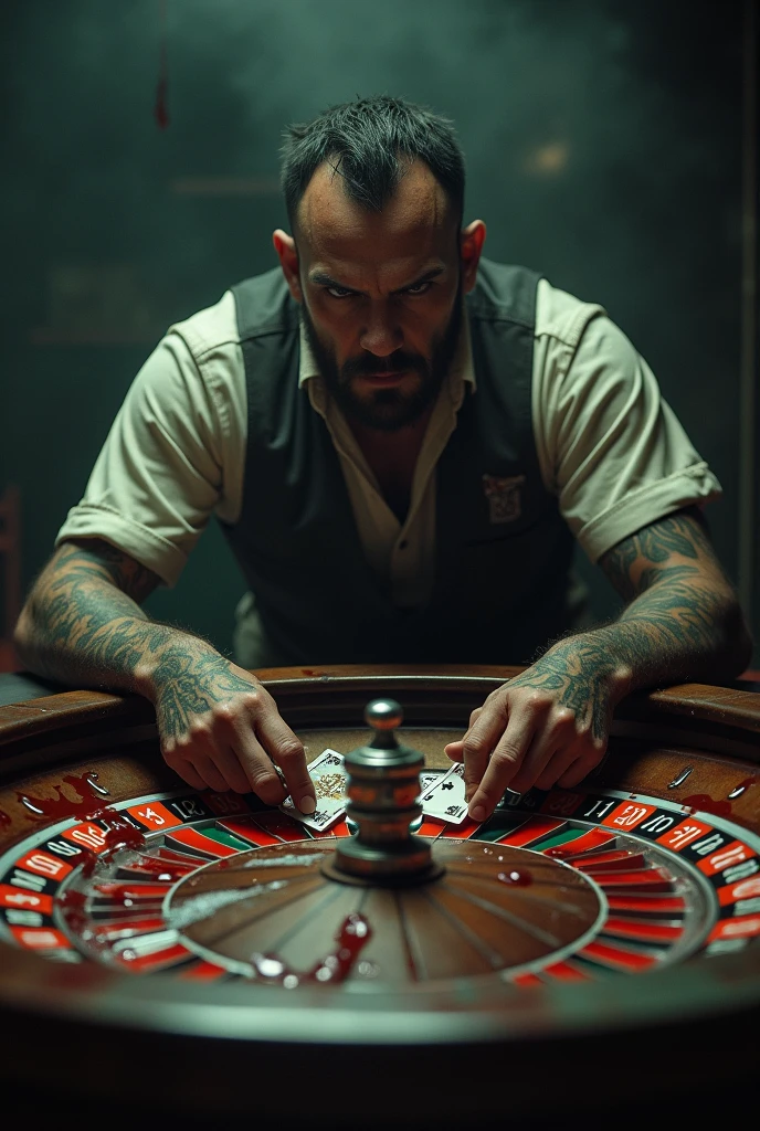 arafed man in a casino room with a roule wheel, casino, the card player man, indoor casino, gambling, poker, shutterstock, inside a casino, playing poker, portrait shot, dramatic cinematic action shot, cover shot, photo still, by Wayne England, gaming, (fantasy), motivational, by Jakob Gauermann, by Scott M. Fischer