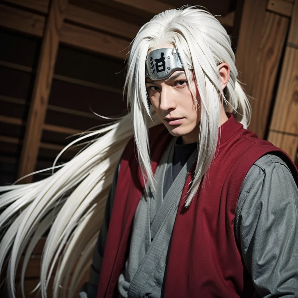 Solo, 1 old boy, Jiraiya, White long hair, head protector