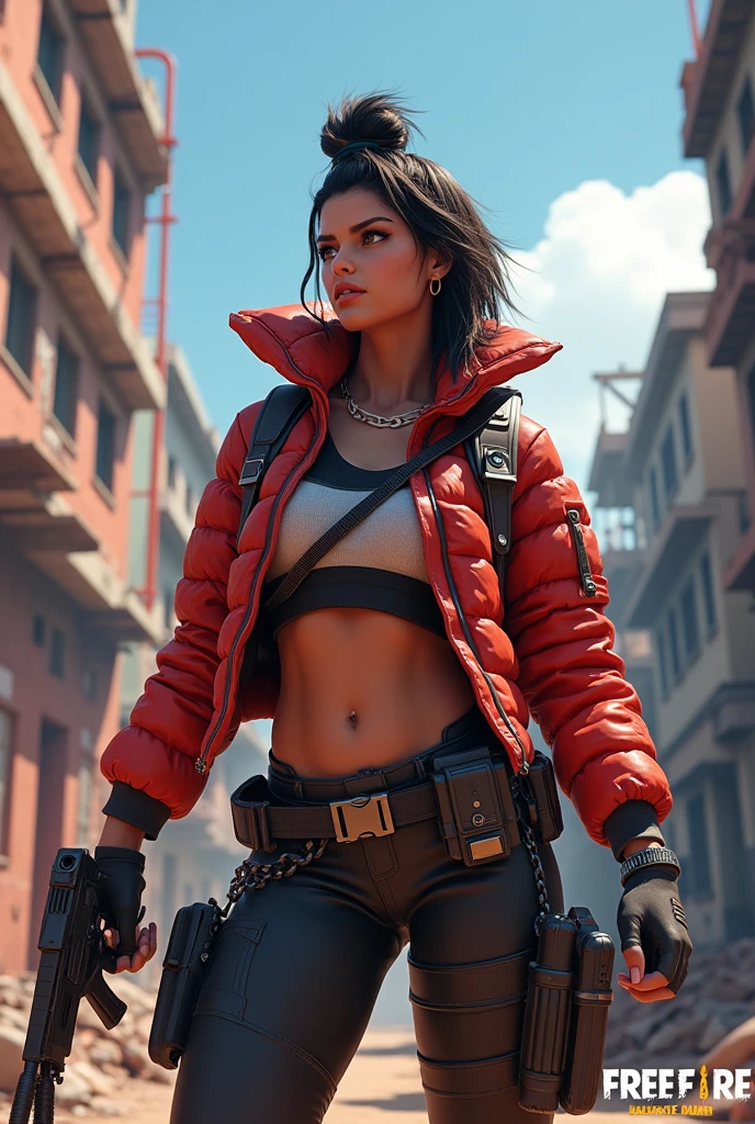 Photo for an avatar on social media in the style of a free fire game