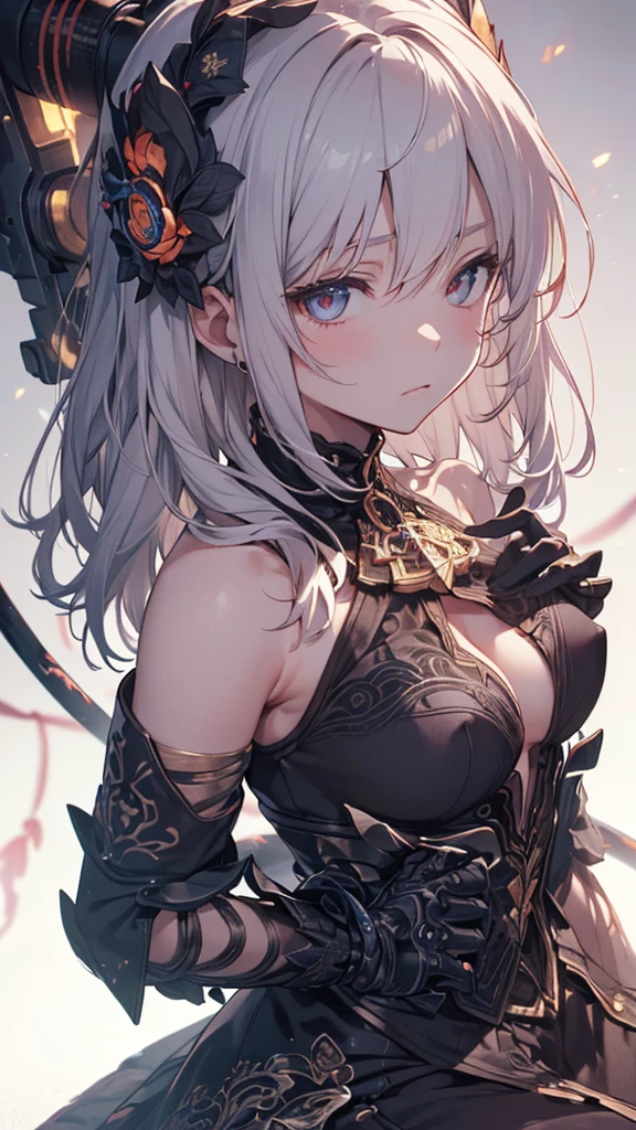 Face portrait(female), (light grey eyes), (sharp nose), (curly silver blonde hair), (fairish black skin tone), (maroon lip colour), (smirk), (lingerie), ( facing the camera),, blonde, floral frame, decorative panels, abstract
photorealistic, artistic, by Alphonse Mucha
(Masterpiece, best quality, Highres: 1.4), detailed, intricate details, 4K, color splashes, line art, fibonacci,