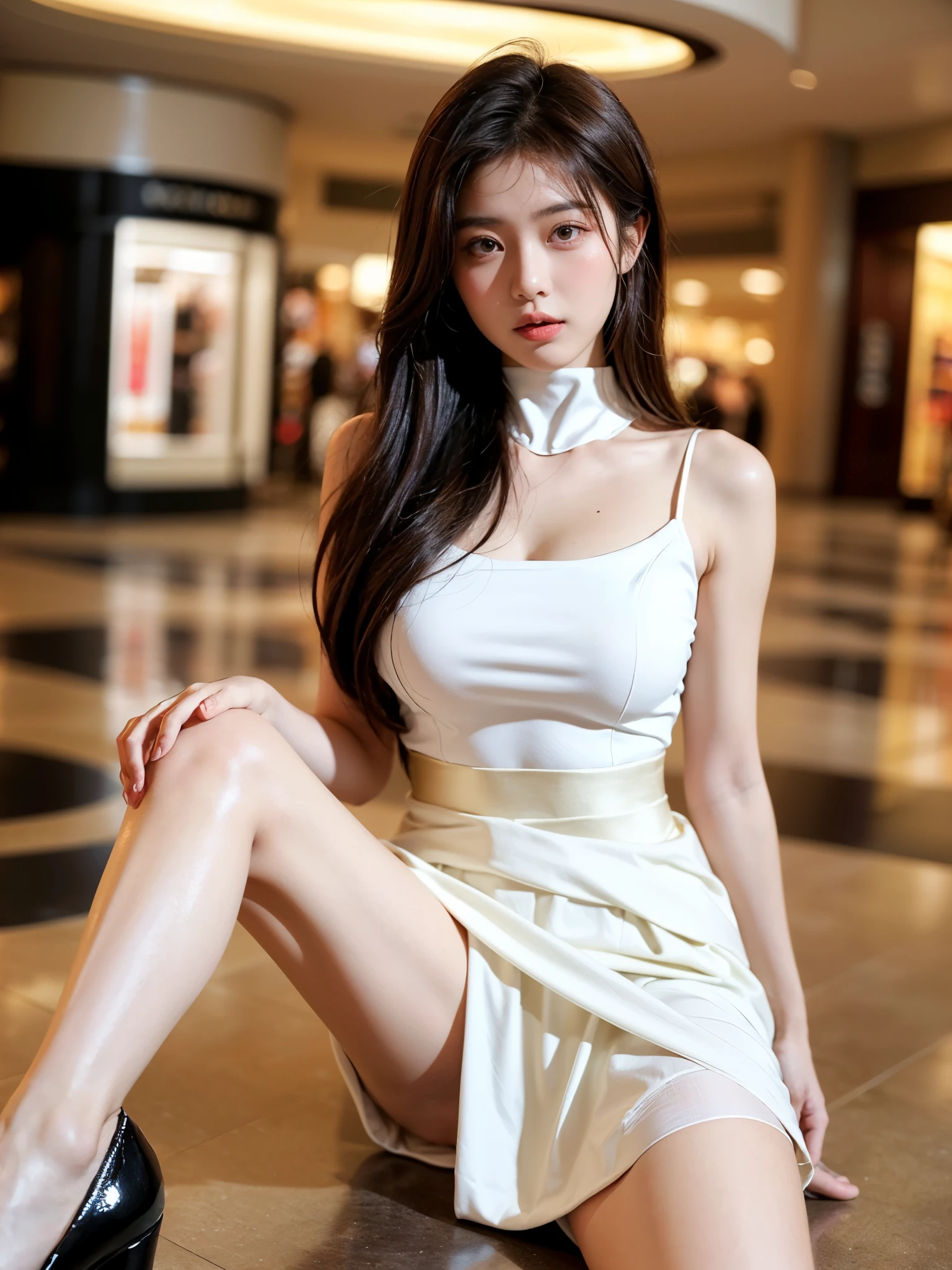 8K, masterpiece, RAW Photos, Highest quality, detailed:1.2),Realistic, Extremely detaileded Cg Unity 8K wallpapers, Written boundary depth, Cinematic Light, Lens flare, Ray Tracing, (Very beautiful face, Beautiful Lips, Beautiful Eyes), intricate detailed face, ((ultra detaileded skin)) One Girl, In the Dark, Deep Shadow, Cute Korean Girl, K-POPアイドル,(Very slim and slender muscular body:1.3), ((Viewer Display)),(Big smile), (フルヌードボディのFull Body Shot), (Injection Sleeve) , (City night, (Neon Signs), Dim lighting, rooftop, terrazzo, (night), Cute Korean Girl, Earrings, Bangles, necklace, pantyhose, Clear Eyes, walking , (Pale skin), look forward to, (Big eyes), ((Full Body Shot)), Wear tight, Transparent Dress, (See-through dress), Very slim, reputational damage, Updo, Sitting, bed, front, Spread your legs