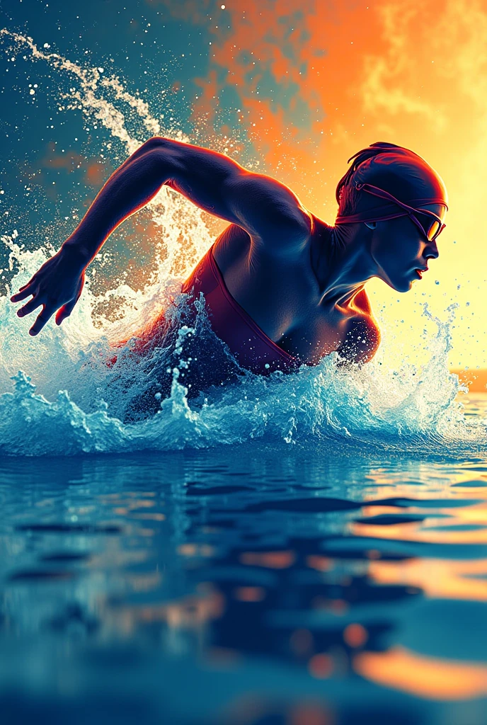 (Best Quality, masutepiece),ultra detailed photographic,1girl in, Female swimmers ,Large breasts,nice legs, At the swimming venue,Detailed beautiful face,Beautiful eyes,detailed hairs,detailed  clothes,Detailed realistic skin,Cool,Dynamic Angle,from below