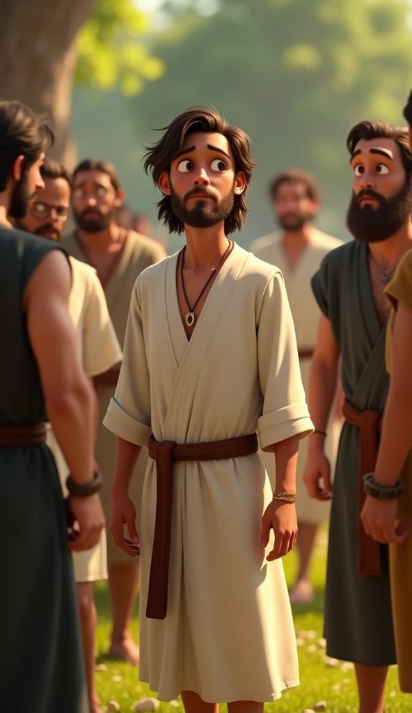 create an image of the 11 brothers of joseph son of jacob standing looking forward