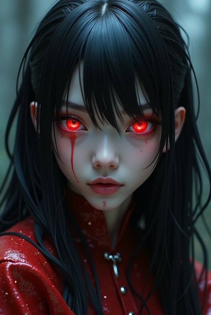 A macabre image stretches across the canvas, as if taken from a nightmare. In its center there is a bloody eye, as if torn from its orbit and thrown onto the canvas. From its depths flows a stream of thick, scarlet blood, flowing down the painting like tears of blood. A dark void stretches around the eye, like an abyss absorbing light.
The eye is like a wounded beast, full of pain and agony. His gaze is piercing through and through, arousing primal fear in the viewer. There is madness lurking deep inside, a mixture of extreme emotions: terror, pain and hopelessness.
The painting exudes a dark aura, like an embodiment of the deepest human fears. It is repulsive and fascinating at the same time, attracting the eye like a magnet. Looking at him, one gets lost in abstraction, losing the sense of time and reality.
It is not just a painting, it is a portal to the abyss of the human soul, revealing its darkest recesses. It is terrifying and chinotizing, but at the same time hypnotizing, forcing you to contemplate your own fears and weaknesses.
It is a masterpiece of darkness that will remain in your memory forever, evoking anxiety and making you reflect on the fragility of human existence.