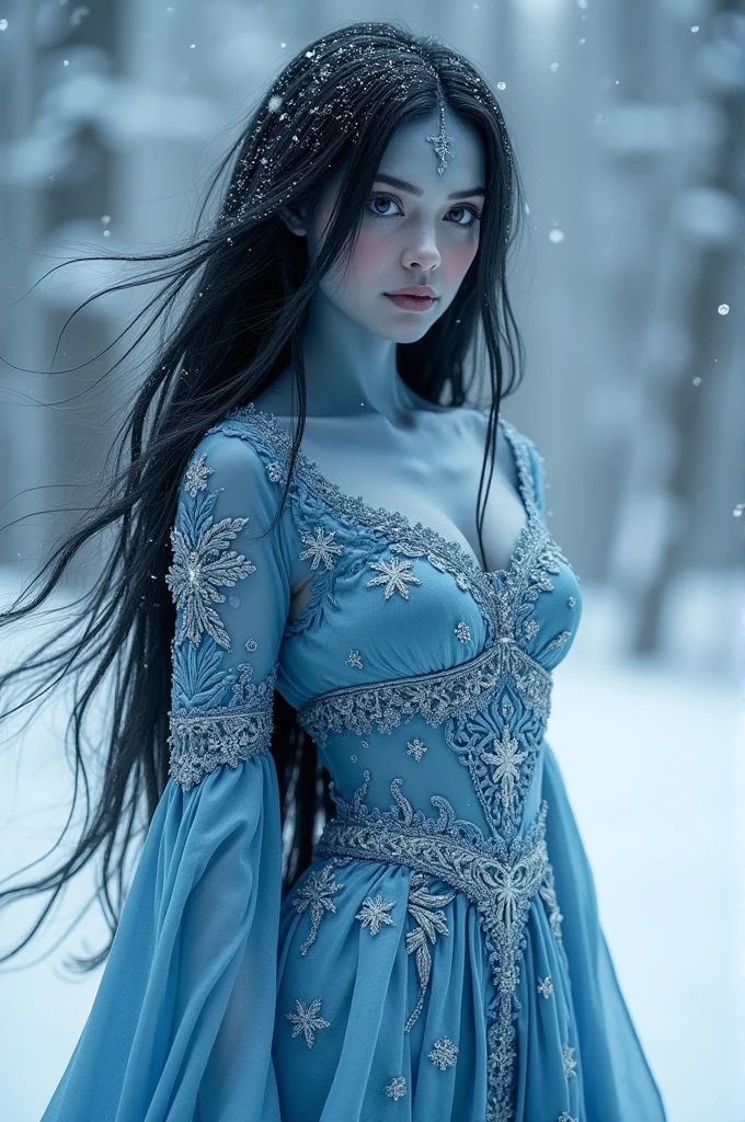 A beautiful european girl posing as December Playmate, age 23, with mesmerizing eyes, luscious lips, and a captivating smile. She is surrounded by a in a frozen garden, winter starry night, nothern lights, creating a picturesque scene. The girl is wearing a glamorous outfit that accentuates her curves and adds a touch of elegance to the composition. The artwork is done in a realistic style, with extreme attention to detail, showcasing the intricate patterns on the girl's dress and the texture of the garden's frozen foliage. The colors are vivid and vibrant, with a warm color palette that evokes a cozy winter atmosphere. The lighting is soft and diffused, casting gentle shadows on the girl's face and highlighting the beauty of the surroundings. The overall image quality is of the highest standard, with ultra-detailed rendering and sharp focus. It is a masterpiece that captures the essence of December's enchantment and beauty.