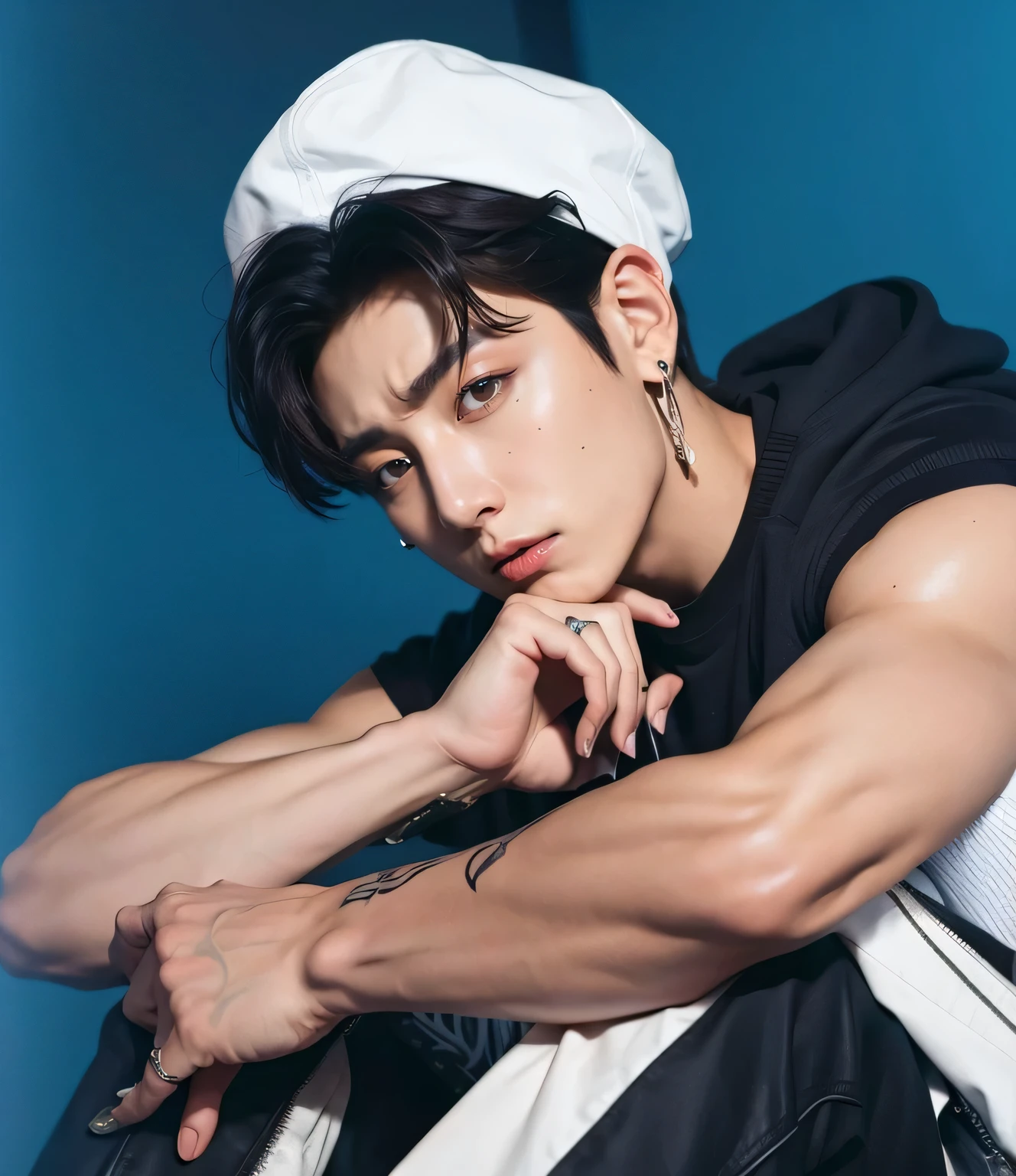 Jungkook BTS, men's, muscle shirt, and marked