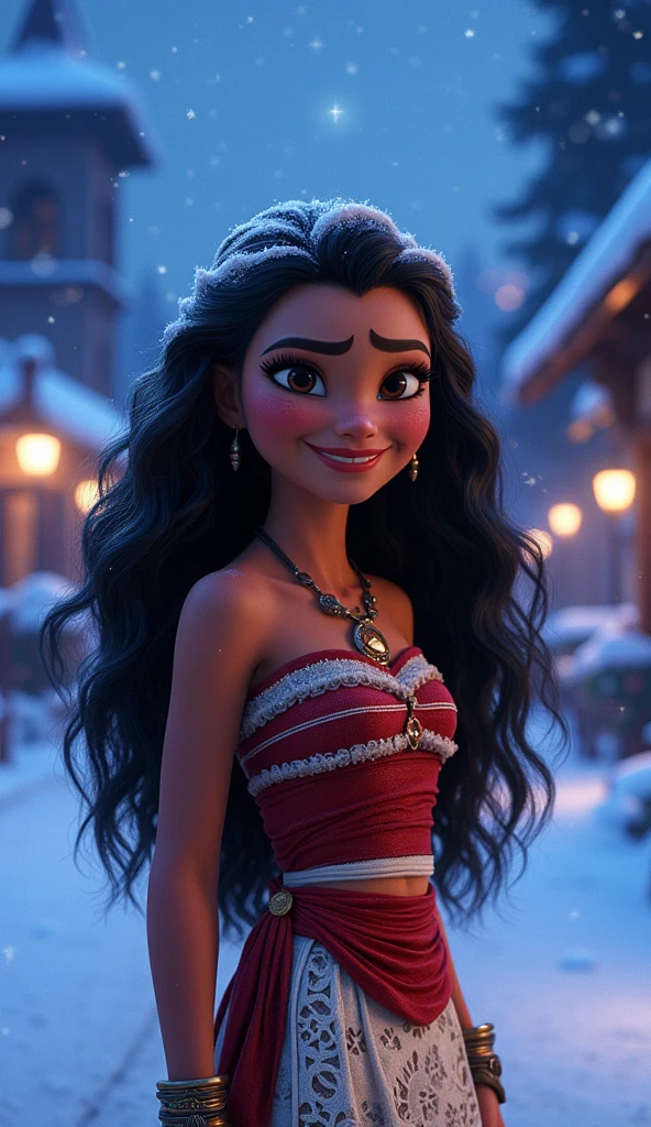 score_9, score_8_above, score_7_above, (masterpiece:1.4),( Best Quality :1.4),( High resolution:1.4),Moana Christmas art ,  totally white background,( looking at the viewer :1.1),(night:1.2),smile,1 ,Alone,Alone focus, Disney-Pixar 