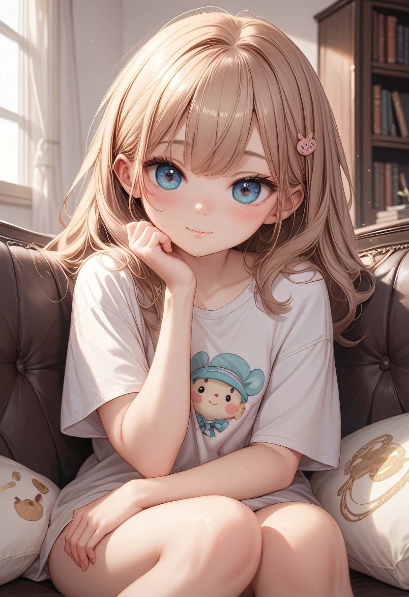 Cute and adorable Eurasian anime young teen cutie, adorably dainty girl, teen Effect long shirt ,  masterpiece, Bestquality, 1girls, nude shy and blushing cute young teen anime babe , sexy cute and adorable seductively alluring girl