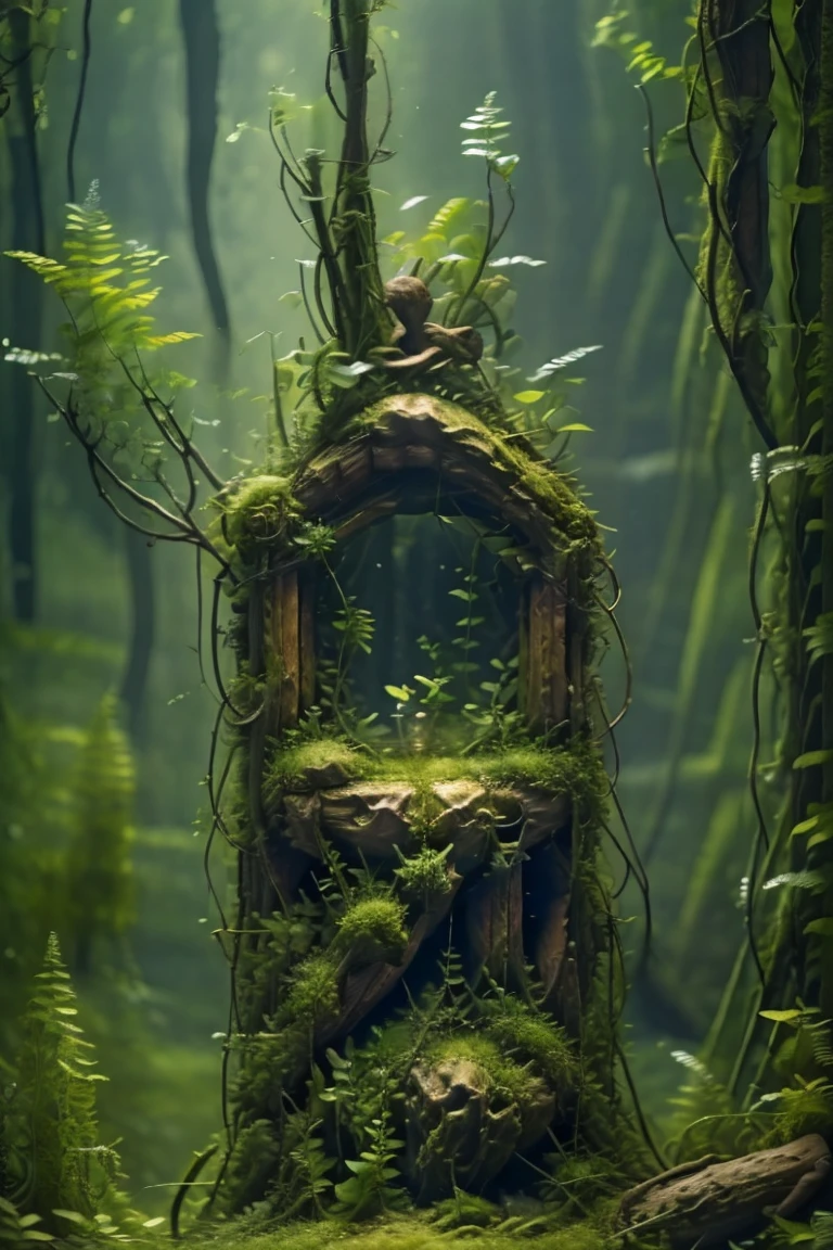 (An intricate forest minitown landscape and a naked guanyin girl trapped in a bottle), atmospheric oliva lighting, on the table, 4k UHD, dark vibes, hyper detailed, vibrant colours forest background, epic composition, octane render, sharp focus, high resolution isometric, nsfw
