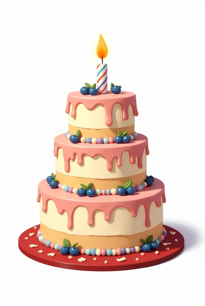 Toy Story Birthday Cake,  illustration,  totally white background, score_9, score_8_above, score_7_above, (masterpiece:1.4),( Best Quality :1.4),( High resolution:1.4), happy dinner, Disney-Pixar 