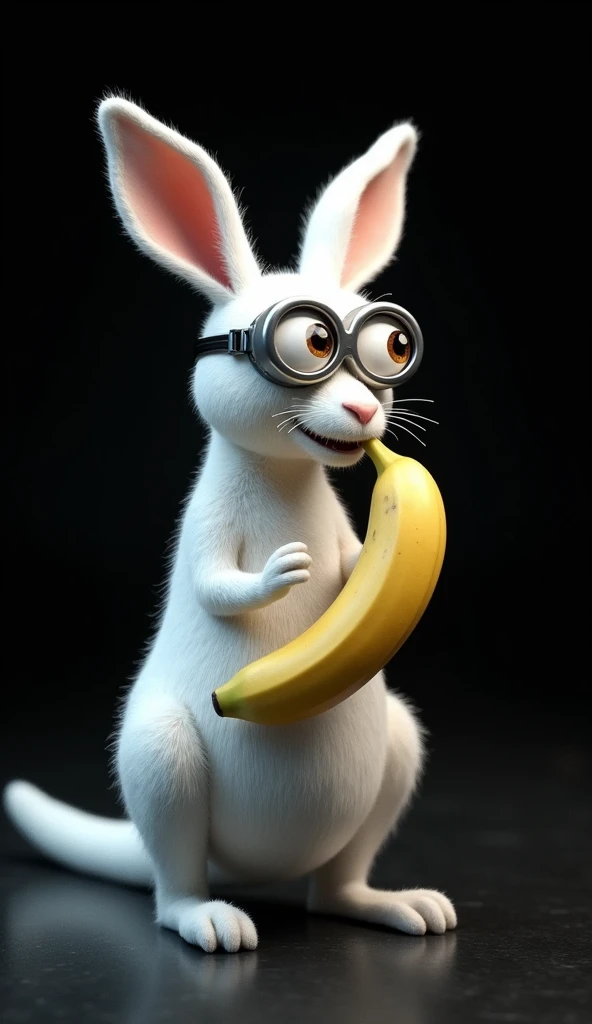 A furry with glasses teenage rabbit naked in a serious anime style uniform. sitting to the right eating a blue popsicle looking up