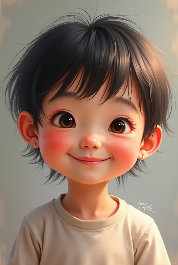 a realistic selfie of 13 years old Korean boy 