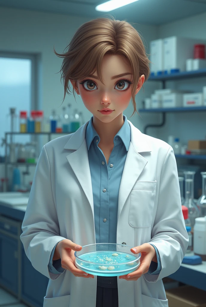 <lora:more_details:1>, <lora:litlights:0.1>, <lora:epi_noiseoffset2:0.6>, (masterpiece, best quality:1.3), (beautiful, aesthetic, perfect, delicate, intricate:1.2), (cute, adorable), (depth of field:1.2), (1girl, solo), colorful, vivid colors, perfect female form, perfect face,
professional woman, scientist, (front view), (sensual:1.1), lab setting, analytical gaze, holding petri dish, stark contrast lighting, (focused), (vibrant colors:1.2), modern laboratory, scientific equipment, blue lab coat, white gloves, (crisp, clean environment:1.2), (intellectual allure), soft glow on skin.
