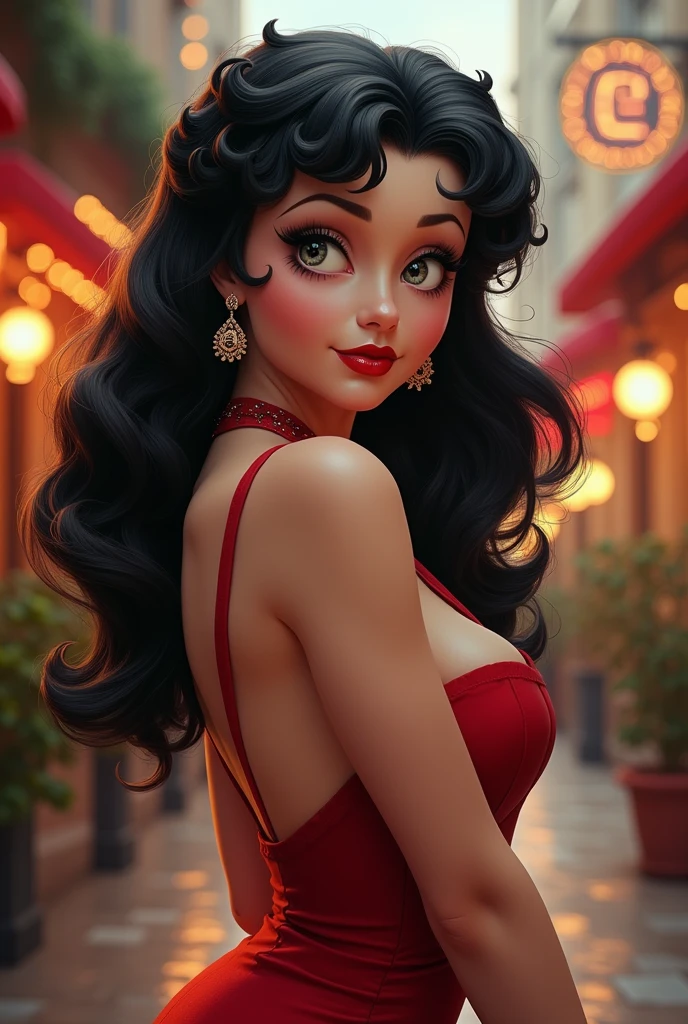 straight-on, BREAK
GAME_pauline_mario_ownwaifu, www.ownwaifu.com,
long hair,blue eyes,brown hair,lipstick,breasts,nail polish,red lips,eyeshadow,large breasts,lips,makeup,
hoop earrings, jewelry,earrings,hat,dress,red dress,bracelet,cleavage,bangle,red headwear,long dress,witch hat,hat bow,
<lora:GAME_pauline_mario_ownwaifu:0.9>, BREAK, official art,extremely detailed CG unity 8k wallpaper, perfect lighting,Colorful, Bright_Front_face_Lighting,shiny skin, (masterpiece:1.0),(best_quality:1.0), ultra high res,4K,ultra-detailed, photography, 8K, HDR, highres, (absurdres:1.2), Kodak portra 400, film grain, blurry background, (bokeh:1.2), lens flare, (vibrant_color:1.2),professional photograph, (beautiful_face:1.5),