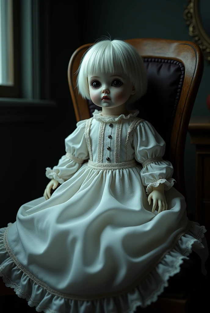 White Porcelain doll, white doll, white skin doll