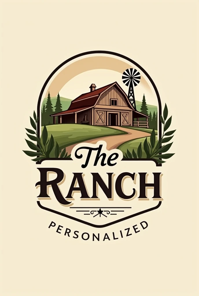 CREATE A LOGO WITH THAT NAME "The Ranch Personalized "