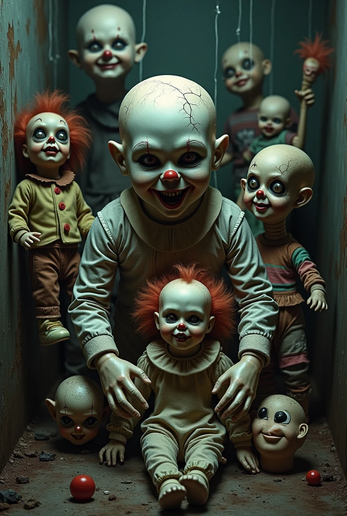 detailed garbage pail kids, extremely detailed garbage pail kids characters, hyperrealistic garbage pail kids, grotesque and disturbing garbage pail kids, creepy and bizarre garbage pail kids, vibrant colors, creepy vibe, horror atmosphere, dark and twisted, macabre, unsettling, surreal, (best quality,4k,8k,highres,masterpiece:1.2),ultra-detailed,(realistic,photorealistic,photo-realistic:1.37)