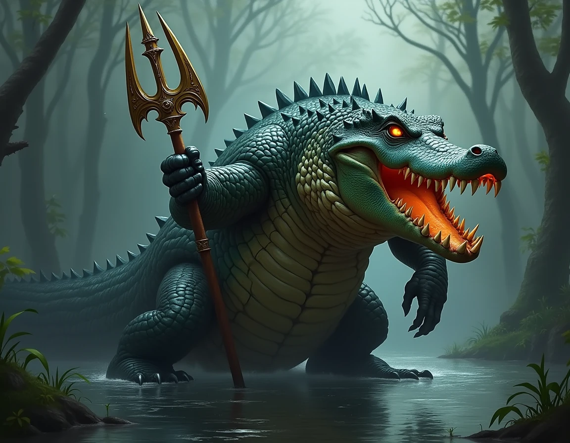 Staff transforming into Nile Crocodile