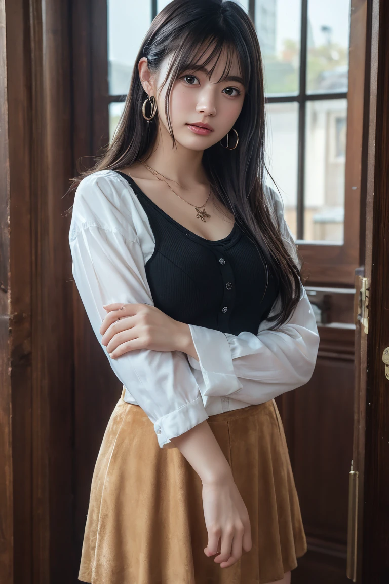 (Masterpiece:1.2, premium), (realist, photorealist), beautiful illustration, (Natural side lighting, movie lighting), , 
beautiful detailed hair, beautiful detailed face, Beautiful detailed eyes, beautiful clavicle, beautiful body, beautiful chest, beautiful thigh, nice legs, beautiful hands, 
looking at the viewer, 1 chico, Japanese, university, 30 years, Perfect face, cute and symmetrical face, shiny skin, 
(long hair, wavy hair braided into ponytail, crimson red hair), sparse bangs, gold eyes, slant eyes, long eyelashes, slender body, outDe pie style, 
detailed fabric texture, ((halberd-type sword, White shirt with open collar, black tie, military trousers)), 
(beautiful landscape), autumn, evening, (takoyaki shop), seated, (eating, Curious eyes), 