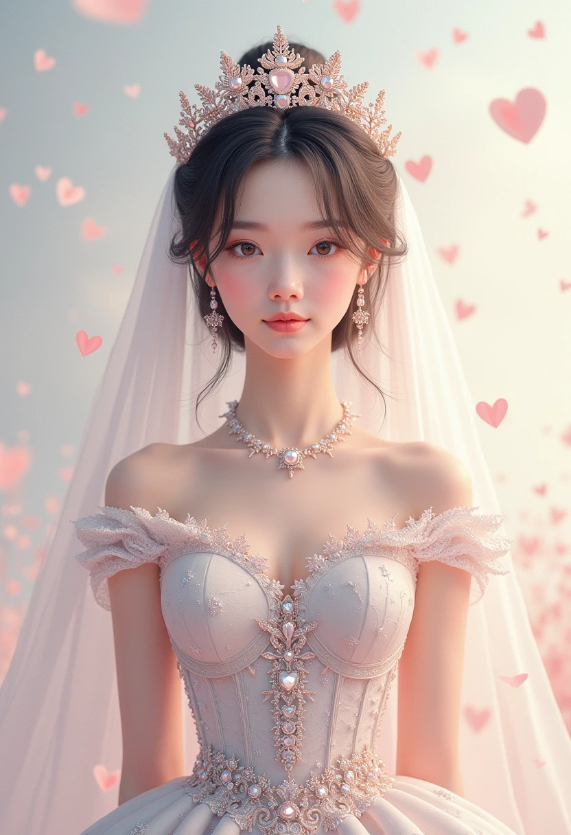 high quality，excellent work，A beautiful princess，Elegant and noble，Complex lines，Gorgeous details，Soft color scheme，Subtle Gradient，Combining art and mathematics，Ultra Detail，Trends in the art station，Sharp focus，Studio Photography，Intricate details，Highly detailed，Center，Perfect symmetry，Bright colors，Dantocthaitrang, thai people