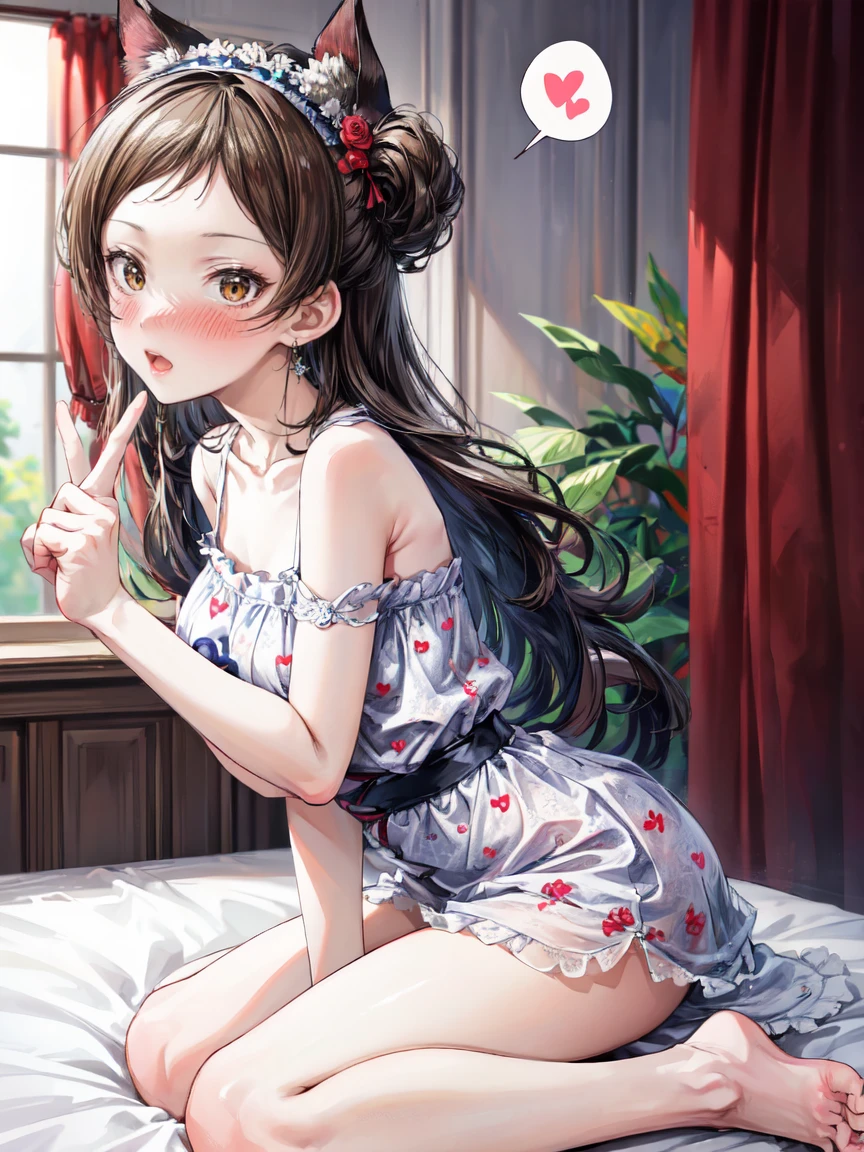 nsfw,masterpiece, best quality, very aesthetic, absurdres, kitazawa shiho, sexy-beautiful, 1girl, solo, sitting, blush, looking at viewer, brown eyes, crossed legs, brown hair, bare shoulders, collarbone, own hands together, open mouth, blurry background, parted lips, depth of field, lamp, frills, white dress, detached sleeves, dutch angle, swept bangs, indoors, light particles, frilled dress, yellow eyes, black hair, on bed, eyebrows visible through hair, interlocked fingers, sleeveless dress, feet out of frame, puffy short sleeves, sitting on bed, black ribbon, parted bangs, floral print, white skirt, own hands clasped, halterneck, leaning forward, shiny, nightgown, off shoulder, :o, very long hair, medium breasts, bedroom, sidelocks, spaghetti strap, bokeh, light, frilled sleeves, rose print, thighs, short dress, ribbon trim, bare arms, shiny hair, legs together, smile, off-shoulder dress, black bow, arm garter, half-closed eyes, from side, bed sheet, pink dresscum on body:1.9,(cum on face:1.3),((cum in hair:1.3),(cum on mouths:1.2), (((multiple boys, peeing on a girl, multiple penises, gangbang))),((ecstasy torogao:1.5)), saliva trail, nose blush,pleasure vaginal penis),BREAK,(1boy, hetero:1.3), ((vaginal sexreverse ,cowgirl,pov)),(cum shot:1.3),(((bukkake:1.9))),(look at viewer),,(Bukkake, cum on body:1.7),(Bukkake, cum on face:1.3),((Bukkake, cum in hair:1.3),(ecstasy), (multiple penises, surrounded, multiple boys), light particles, blurry background,motion lines,(peace sign:1.5) ,(spoken heart:1.5),(peace sign:1.5),(ahegao:1.5),(bloom:1.3),(look at camera:1.2),(bitch:1.3),(Commemorative photo:1.5),(happy:1.5,love:1.5),