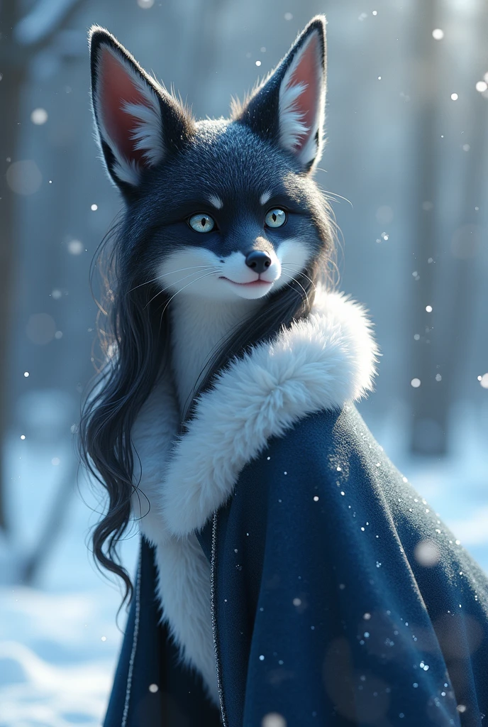 (masterpiece:1), (Best Quality:1), (1 girls, pose sexy, extra size, (((ultra realistic face))), splendid smile, , by white, Look seductively, beautiful face, totally beautiful girl , sexy, ((winter clothes, covered and warm body, hooded fox fur winter coat:1.5)), cold snow, in a circle, (Eternal:1.1), (winter nature:1.25), (cosmos:1.5), White theme, high detailed, fractal background, ((snow covering the girl's legs)), too much snow, HD,8k.