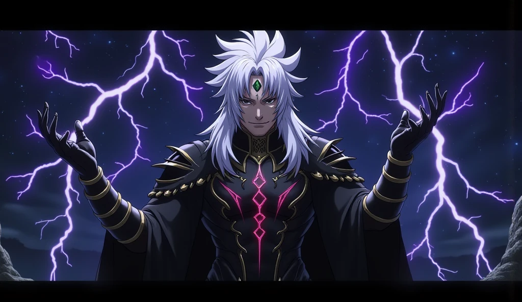 (masterpiece), 1man, 30 years old man, thanatos, armor, male face, full body shot, storm, thunderbolt, thunder, lightning, aggressive, (frowned), manly face, night sky, full body, ((white hair)), (dynamic pose), shadows, ruins, destruction, evil, scary, sinister, (((perfect hands))), perfect face, starry sky, milky way, helmet, radiating aura, ripples, better hands, outdoors, BREAK, full body shot, photorealistic, best quality, (extremely detailed CG unity 64k wallpaper), ultra-high resolution, ultra-high definition, maximalist, 64k UHD, highres, intricate, intricate details, absurdres, highly detailed, finely detailed, ultra-detailed, ultra-high texture quality, DLSR, RTX, (HDR), detailed textures, ultra-high pixel detail, professionally color graded, full color depth, sharp focus, volumetric lighting, natural shadow, dramatic shading, dramatic lighting,