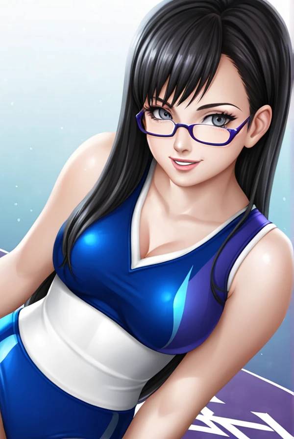 Black hair, long hair, glasses, skating rink, ice skating, girl skating