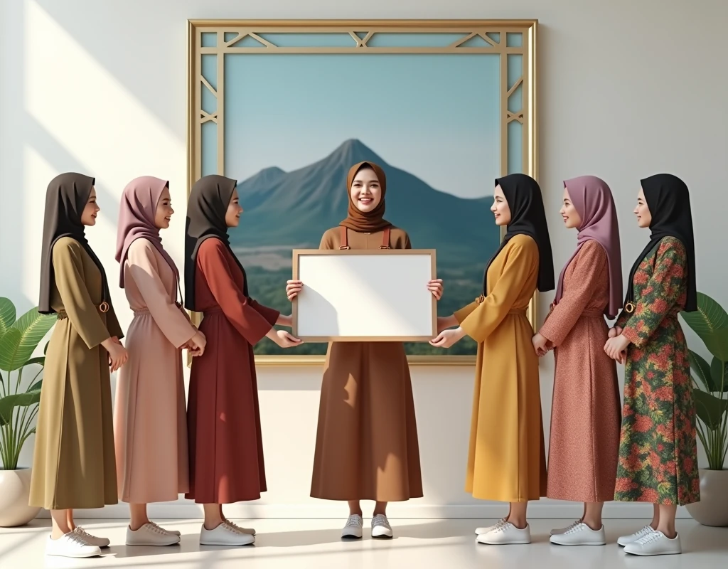 (photorealism:1.2), three 3 asian women wearing black hijab, long black shirt, cargo pants, boots, standing carrying map
black plain background hd pic, real pic